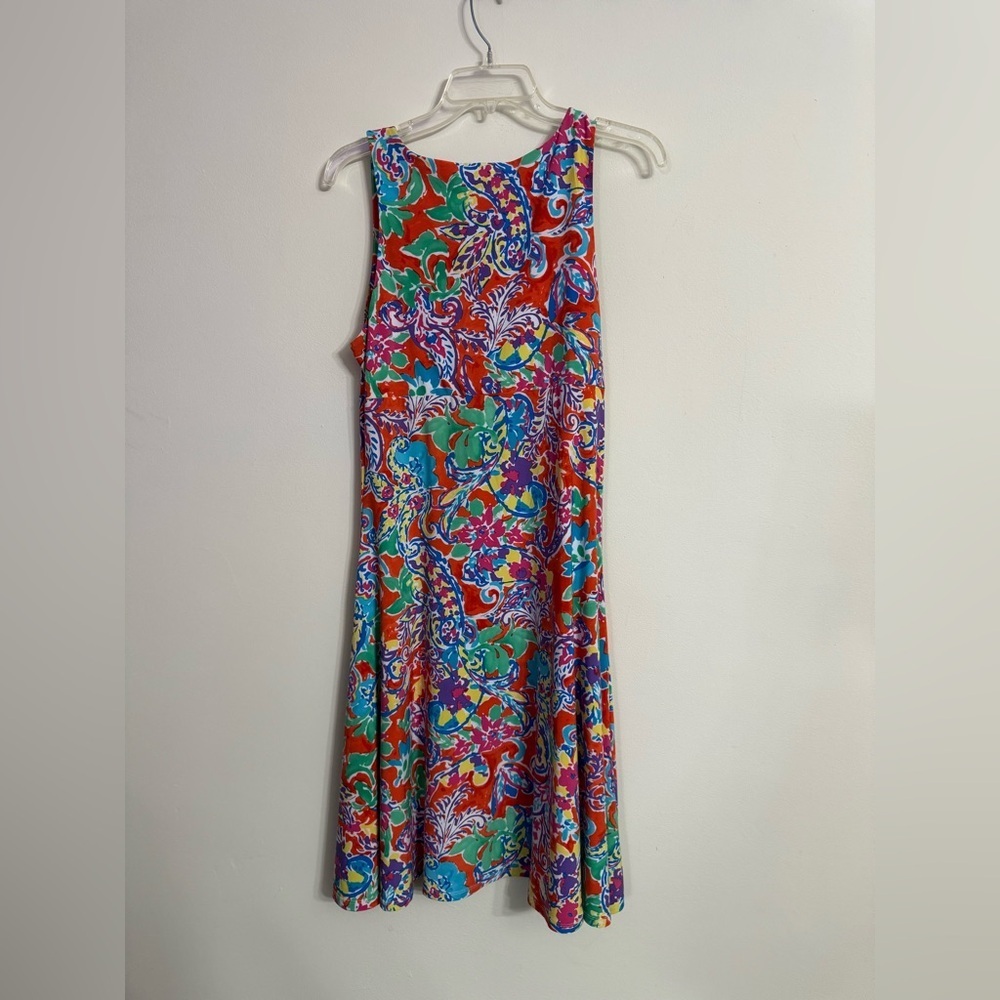 Ralph Lauren Multicolor Red Blue Green Floral Paisley Stretch Sz Large L - Picture 4 of 4